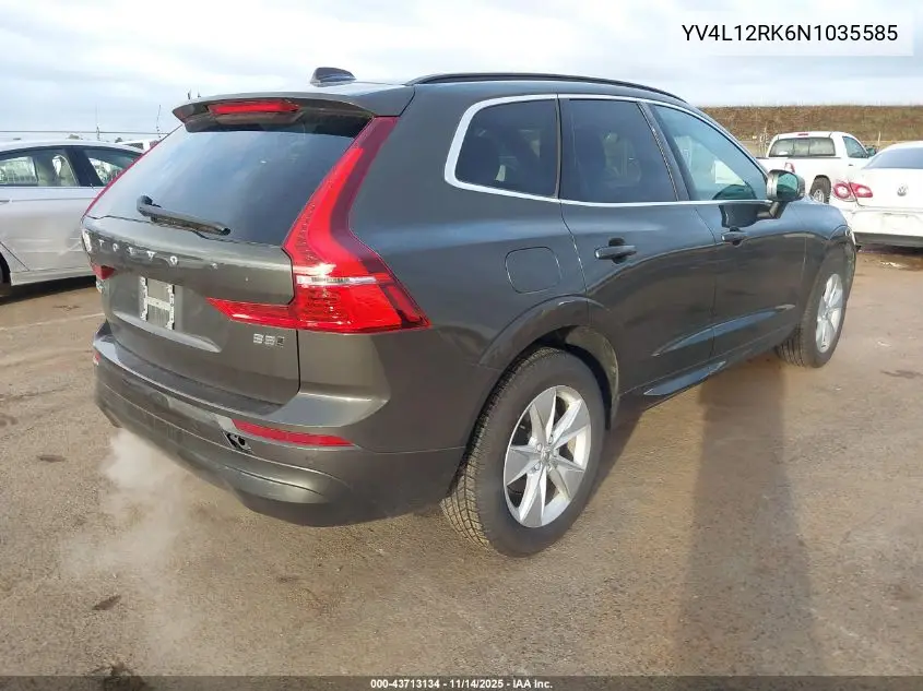 YV4L12RK6N1035585 2022 Volvo Xc60 B5 Momentum