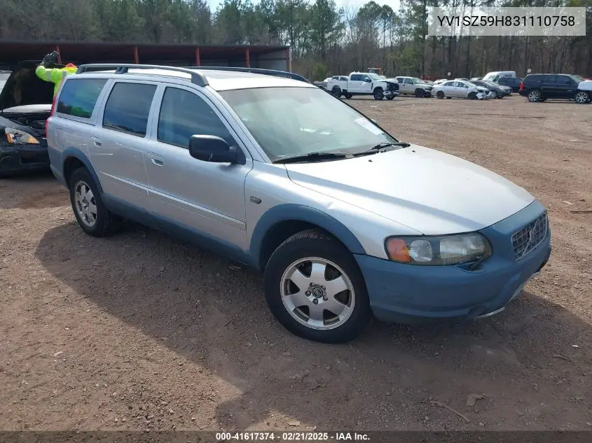 2003 Volvo Xc70 2.5T VIN: YV1SZ59H831110758 Lot: 41617374