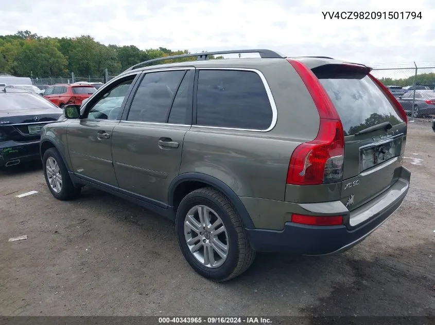 2009 Volvo Xc90 3.2 VIN: YV4CZ982091501794 Lot: 40343965