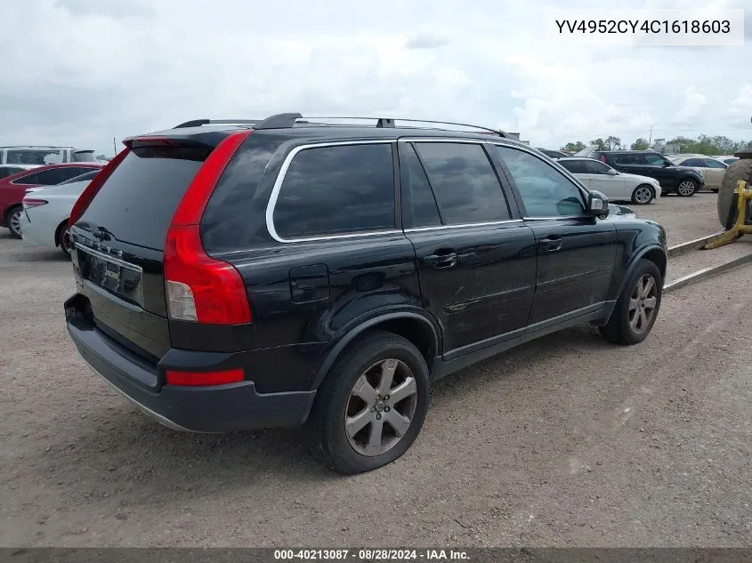 2012 Volvo Xc90 3.2/3.2 Platinum/3.2 Premier Plus VIN: YV4952CY4C1618603 Lot: 40213087