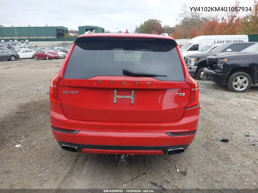 YV4102KM4G1057934 2016 Volvo Xc90 T5 R-Design