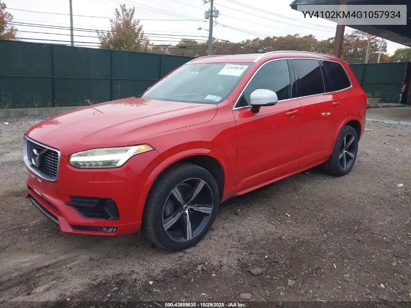 YV4102KM4G1057934 2016 Volvo Xc90 T5 R-Design