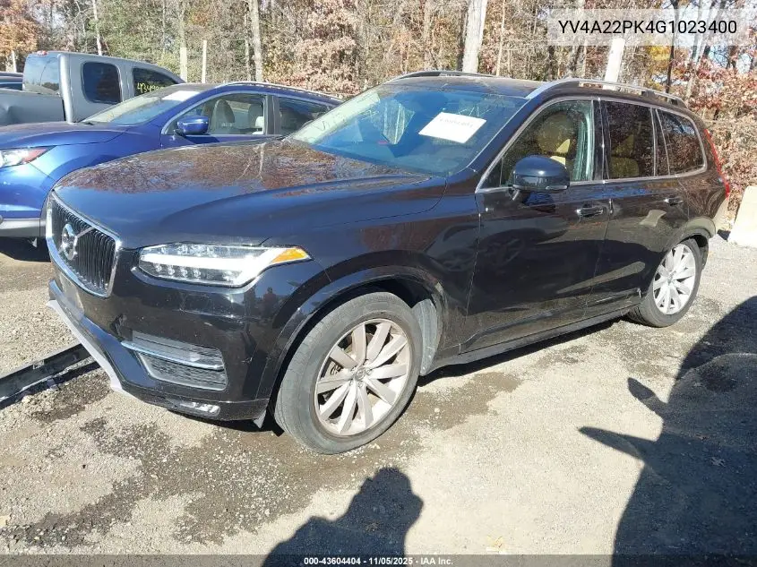 YV4A22PK4G1023400 2016 Volvo Xc90 T6 Momentum