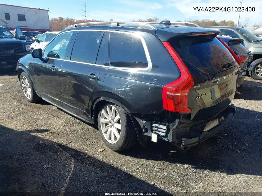 YV4A22PK4G1023400 2016 Volvo Xc90 T6 Momentum