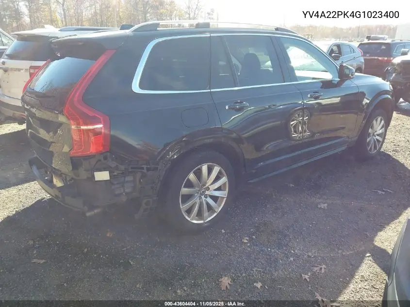 YV4A22PK4G1023400 2016 Volvo Xc90 T6 Momentum