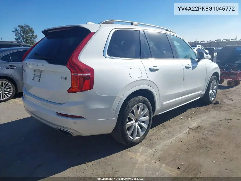 YV4A22PK8G1045772 2016 Volvo Xc90 T6 Momentum