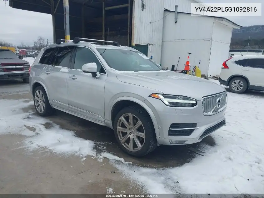 YV4A22PL5G1092816 2016 Volvo Xc90 T6 Inscription