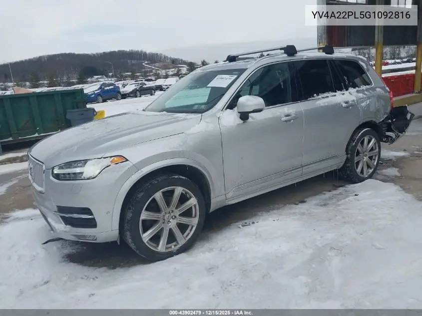 YV4A22PL5G1092816 2016 Volvo Xc90 T6 Inscription