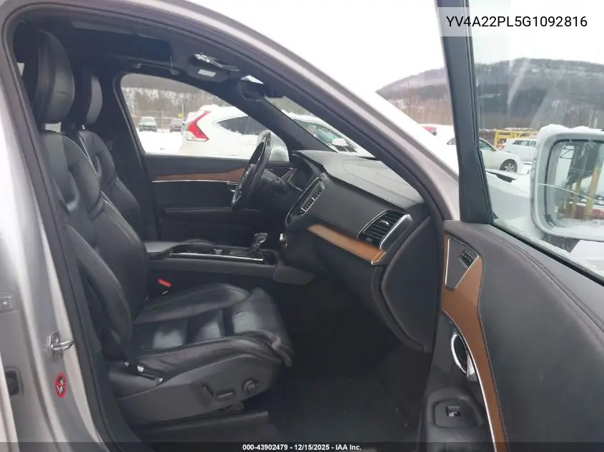 YV4A22PL5G1092816 2016 Volvo Xc90 T6 Inscription