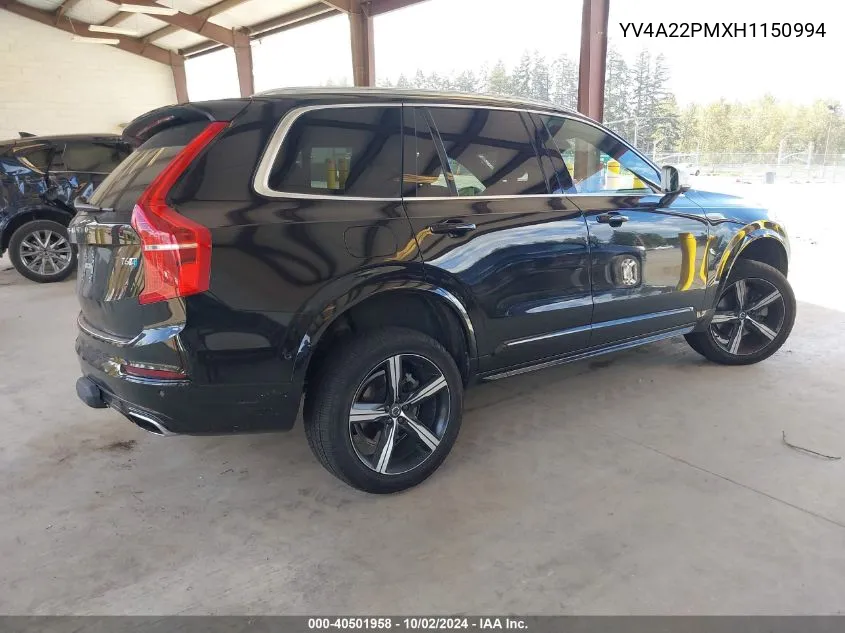 YV4A22PMXH1150994 2017 Volvo Xc90 T6 R-Design