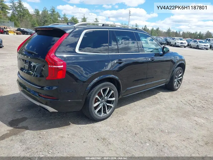 YV4A22PK6H1187801 2017 Volvo Xc90 T6 Momentum