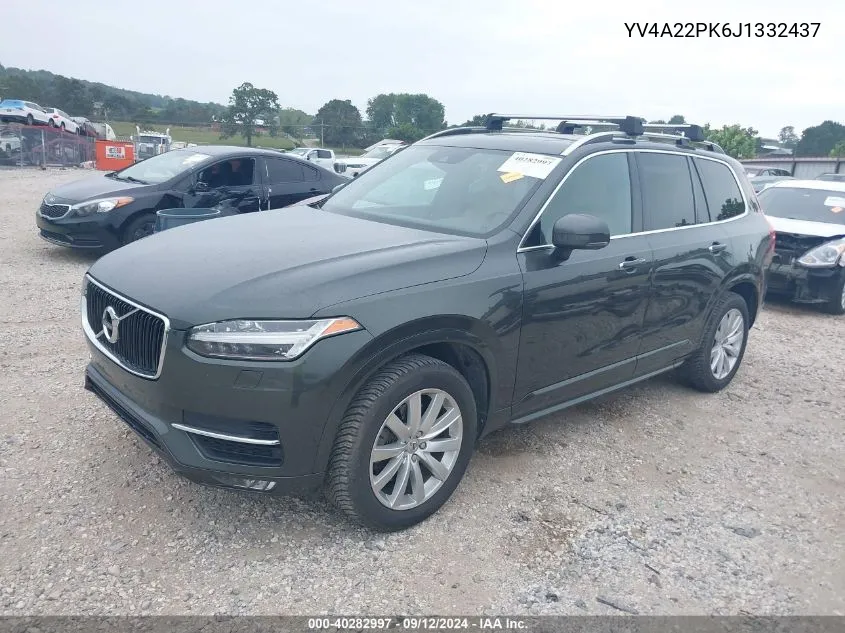 YV4A22PK6J1332437 2018 Volvo Xc90 T6 Momentum