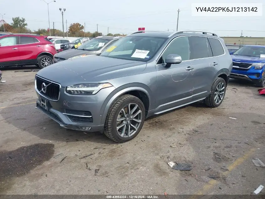 YV4A22PK6J1213142 2018 Volvo Xc90 T6 Momentum