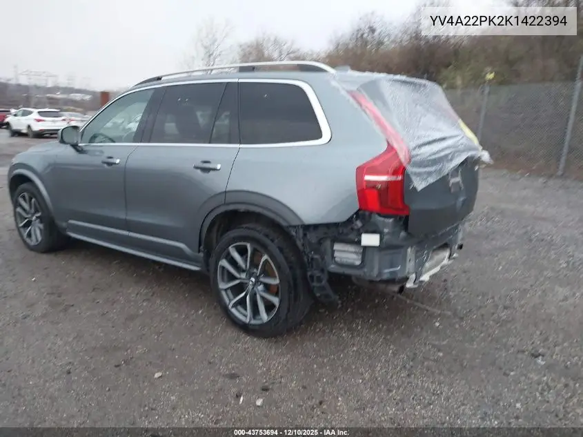 YV4A22PK2K1422394 2019 Volvo Xc90 T6 Momentum