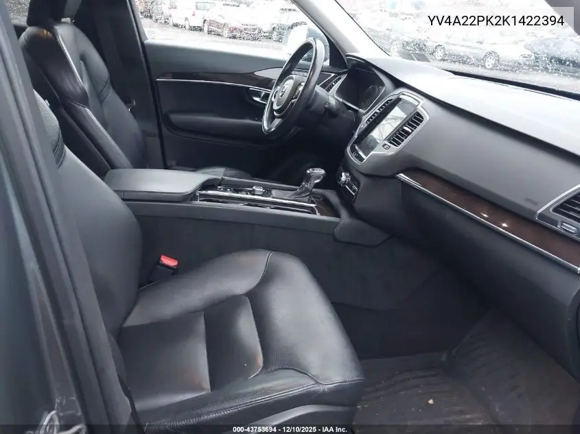 YV4A22PK2K1422394 2019 Volvo Xc90 T6 Momentum