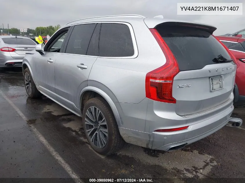 YV4A221K8M1671407 2021 Volvo Xc90 T6 Momentum 6 Passenger