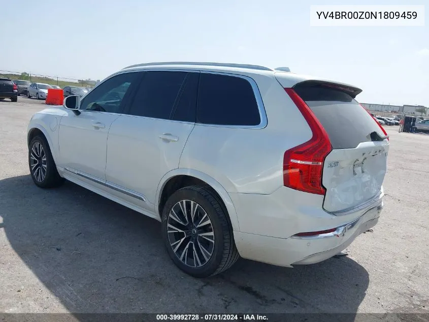 YV4BR00Z0N1809459 2022 Volvo Xc90 Recharge Plug-In Hybrid T8 Inscription Expression 6 Passenger