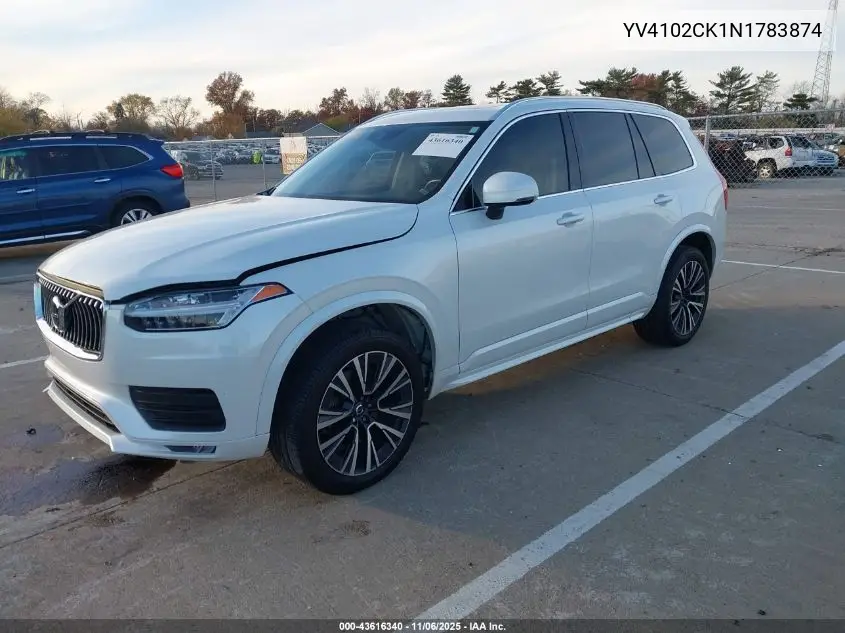 YV4102CK1N1783874 2022 Volvo Xc90 T5 Momentum 7 Passenger