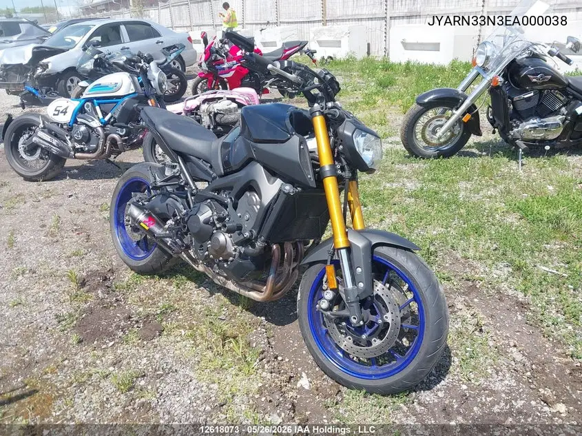2014 Yamaha Fz09 VIN: JYARN33N3EA000038 Lot: 12618073