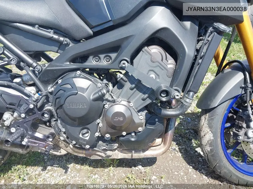 2014 Yamaha Fz09 VIN: JYARN33N3EA000038 Lot: 12618073
