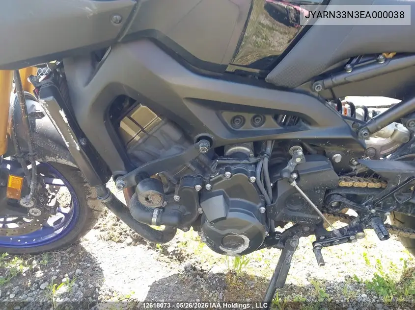 2014 Yamaha Fz09 VIN: JYARN33N3EA000038 Lot: 12618073