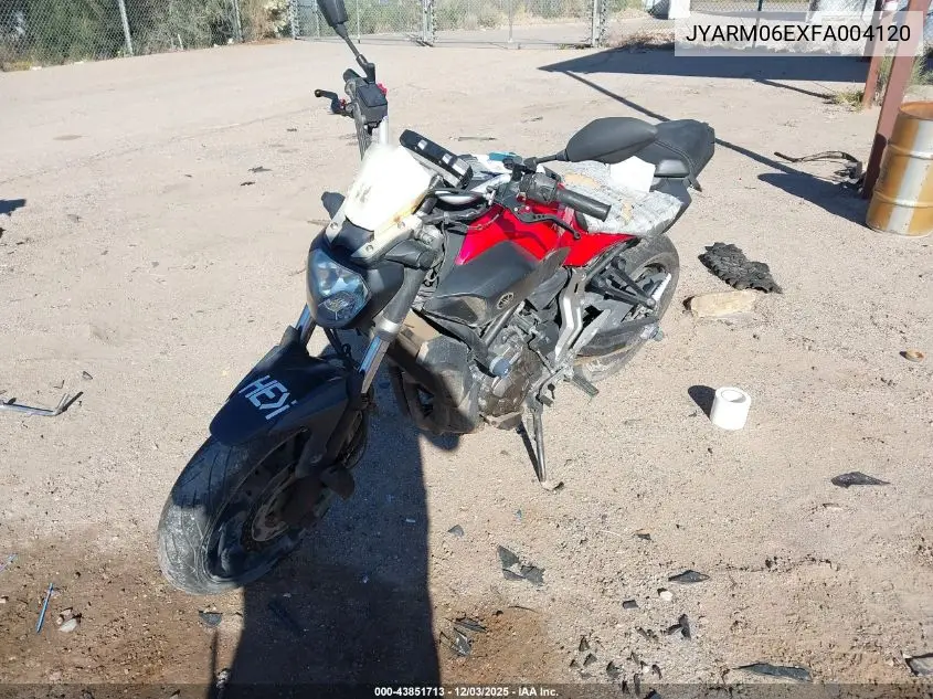 JYARM06EXFA004120 2015 Yamaha Fz07