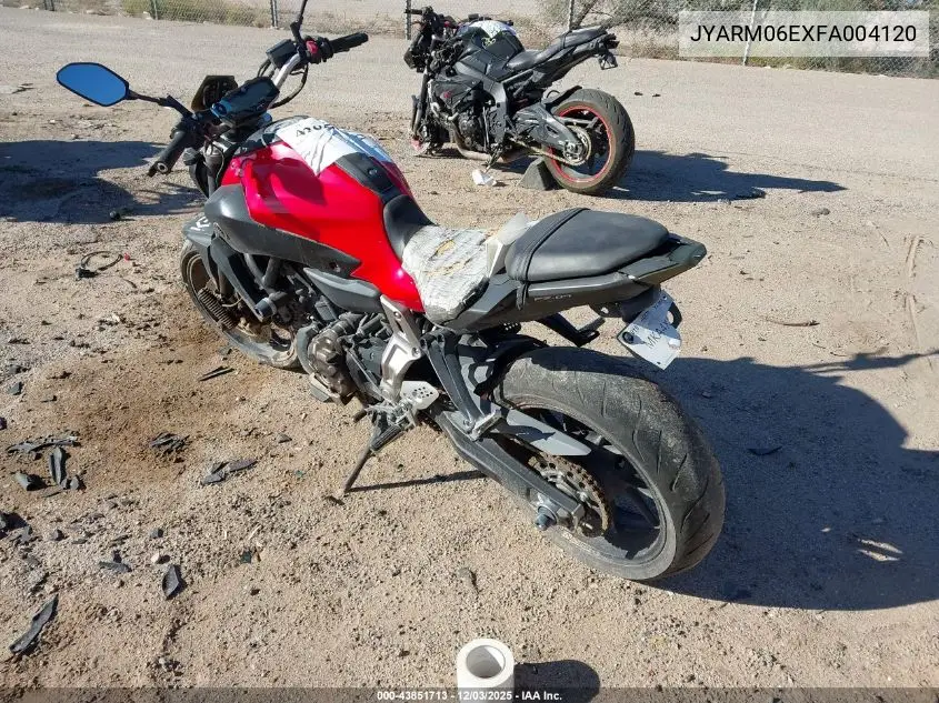 JYARM06EXFA004120 2015 Yamaha Fz07