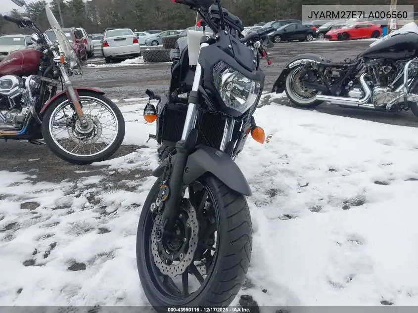 JYARM27E7LA006560 2020 Yamaha Mt07