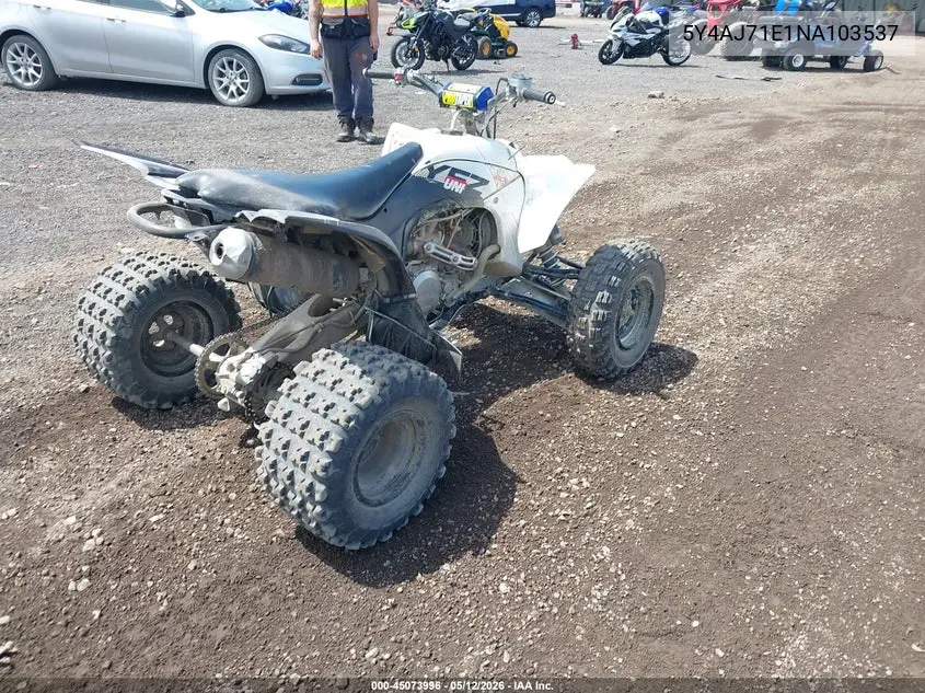 2022 Yamaha Yfz450 R VIN: 5Y4AJ71E1NA103537 Lot: 45073996