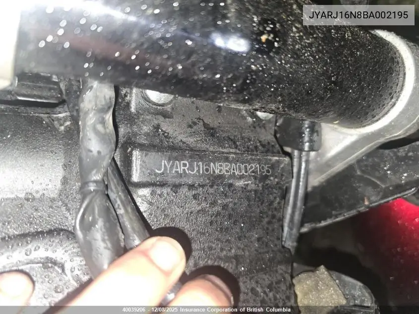 JYARJ16N8BA002195 2011 Yamaha Yzfr6