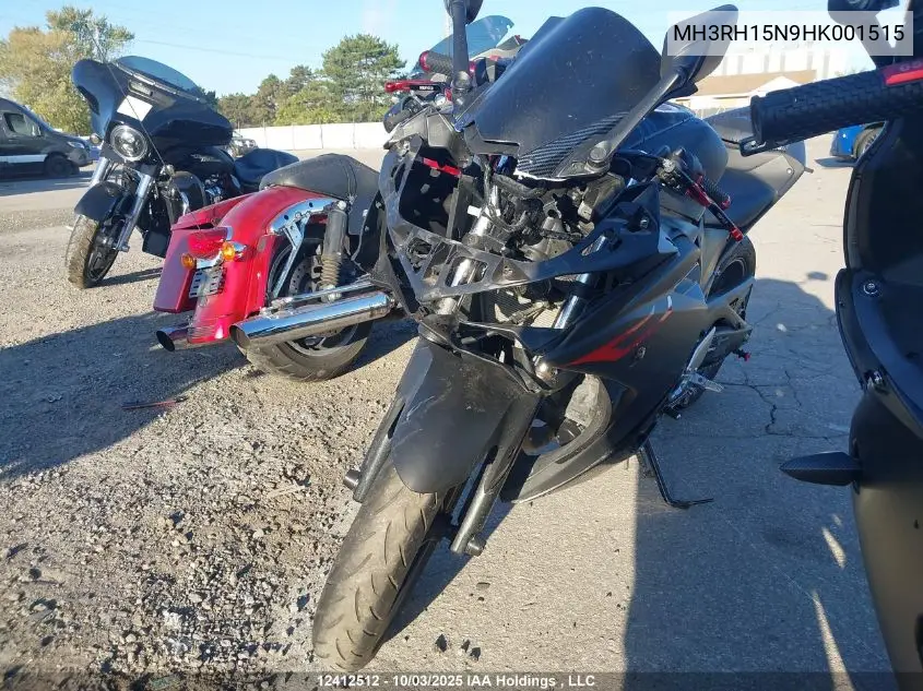 MH3RH15N9HK001515 2017 Yamaha Yzfr3 A