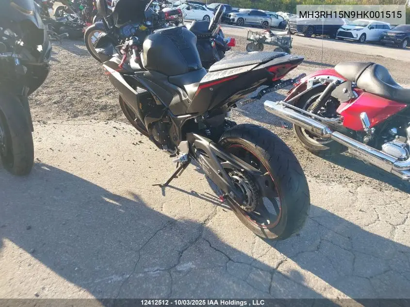 MH3RH15N9HK001515 2017 Yamaha Yzfr3 A