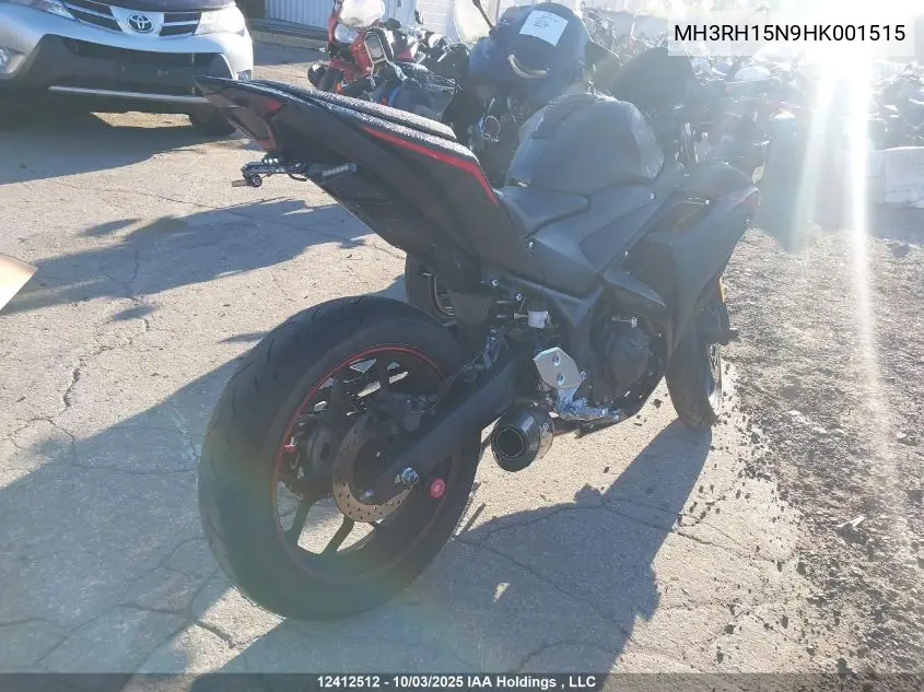 MH3RH15N9HK001515 2017 Yamaha Yzfr3 A