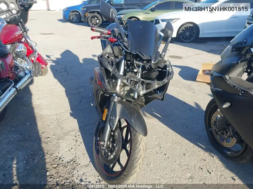 MH3RH15N9HK001515 2017 Yamaha Yzfr3 A
