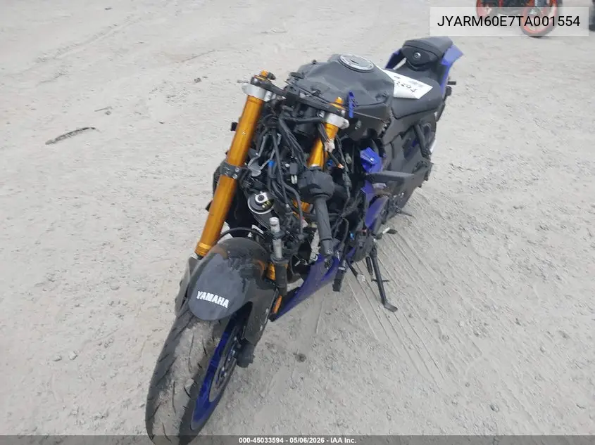 2026 Yamaha Yzfr7 VIN: JYARM60E7TA001554 Lot: 45033594